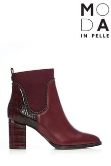 Ankel škornji z elastičnim detajlom in stransko zadrgo Moda In Pelle (D18024) | €76