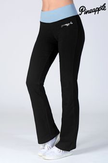 Noir/bleu - Pantalon de jogging bootcut en jersey femme à bande contrastée (D18041) | €35