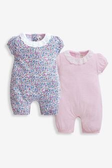 夏季碎花粉色 - Jojo Maman Bébé2件裝可愛嬰兒連身褲 (D18264) | NT$1,400