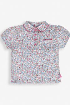 JoJo Maman Bébé Pink Summer Ditsy Floral Pretty Polo Shirt (D18271) | NT$700