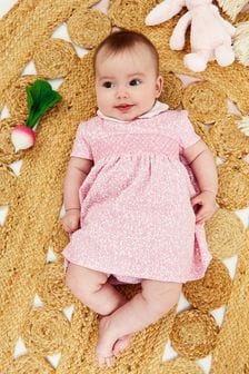 Jojo Maman Bébé Ditsy Smocked Baby Dress With Knickers (D18277) | €29
