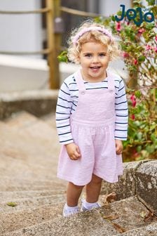 JoJo Maman Bébé Pink Summer Seersucker Stripe Culottes (D18278) | TRY 554