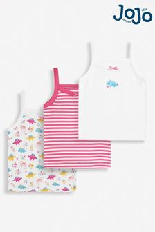 JoJo Maman Bébé 3-Pack Girls' Vest Set