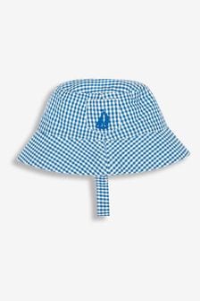 JoJo Maman Bébé Cobalt Gingham Sun Hat (D18287) | €23