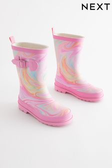 絢麗粉色大理石紋 - 釦環雨鞋 (D18547) | NT$890 - NT$1,020