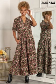 Jolie Moi Green Andora Printed Maxi Dress (D18612) | €34