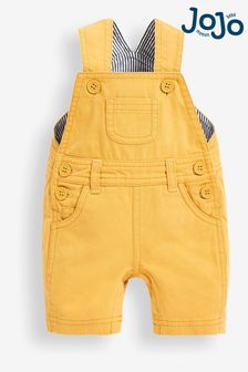 JoJo Maman Bébé Yellow Twill Short Baby Dungarees (D18641) | EGP1,584