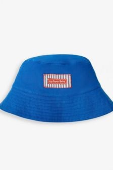 כחול עז - כובע שמש פטריה מאריג אלכסוני של JoJo Maman Bébé (D18651) | ‏60 ‏₪