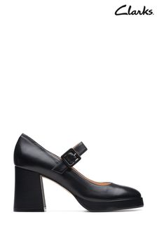 Clarks Black Leather Patema Strap Shoes (D18667) | €57