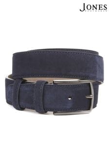 Jones Bootmaker Upney Mens Blue Suede Leather Belt (D18763) | $69