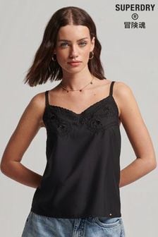 Superdry Studios Embroidered Front Cami Top (D18937) | 110 zł