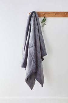 Martex Blankets Grey Plush Lux Blanket