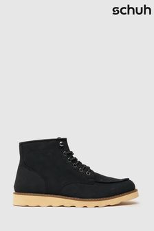 Schuh Dash Black Wedge Lace Up Boots (D19248) | €69
