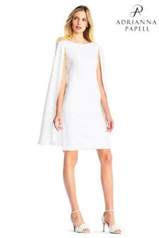 Robe adrianna Papell Blanc cape structurée gainante (D19306) | €185