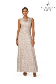 Adrianna Papell Grey Sequin Lace Gown (D19314) | €188