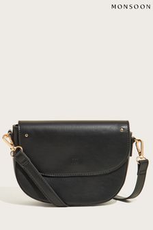 Monsoon Black PU Leather Cross-Body Bag (D19368) | €70