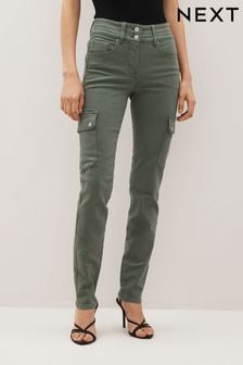 Khaki Green Lift Slim And Shape Skinny Combat Jeans (D19518) | $68