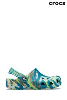 Blau - Crocs Kleinkinder Klassische Clogs-Sandalen mit Marmorprint (D19788) | 23 €