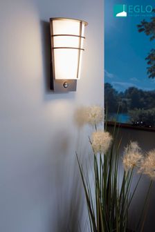 Eglo Silver Breganzo LED 2 Light Exterior Wall Light with Sensor (D19993) | 103 €