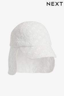 White Broderie Legionnaire Hat (3mths-10yrs) (D20047) | AED34 - AED44