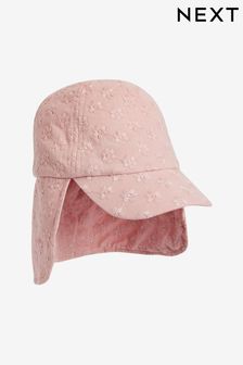 Pink Broderie Legionnaire Hat (3mths-10yrs) (D20052) | AED34 - AED44