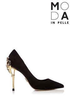 Schwarz - Moda In Pelle Pumps mit Absatz und Metallverzierung (D20110) | 173 €