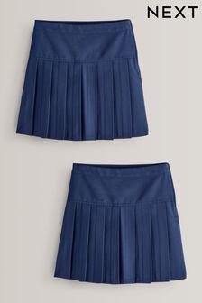 Ярко-синий - Набор из 2 плиссовых юбок (3-16 лет) (D20132) | €17 - €31