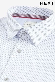 White Print Trimmed Shirt (D20166) | 90 zł