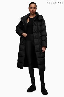 AllSaints Black Allana Puffer Coat (D20299) | OMR206