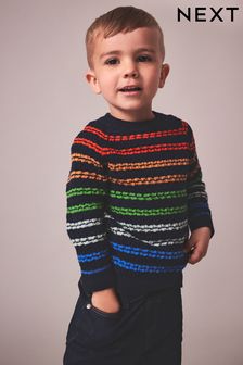 Fine Gauge Striped Knitted Jumper (3mths-7yrs)