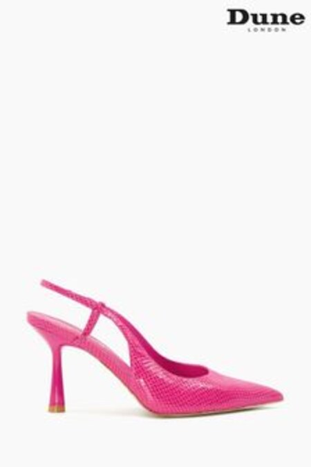Dune London Cabanna Sprayed Schuhe mit ovalem Absatz, Pink (D21034) | 114 €