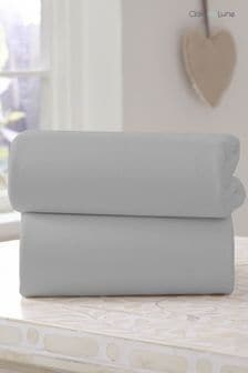 Clair De Lune Grey Crib Fitted Sheet