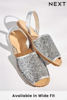 Silver Regular/Wide Fit Beach Sandals (D21523) | $42