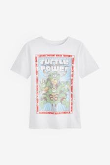 White Teenage Mutant Ninja Turtles License T-Shirt (3-16yrs) (D21880) | €8 - €12