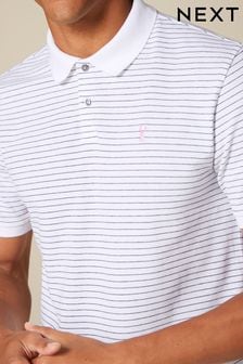 White/Blue Stripe Pique Polo Shirt (D21936) | €14
