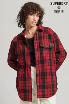Superdry Red Borg Flannel Check Overshirt (D22211) | €109