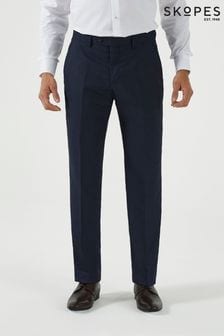Skopes Montague Navy Blue Tailored Fit Suit: Trousers (D23088) | $81