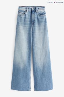 Tommy Hilfiger Blue High Rise Wide Leg Jeans (D23124) | $231