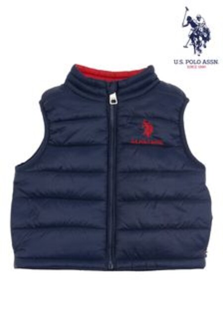 U.S. Polo Assn. Boys Red Hooded Quilted Jacket (D23256) | €51