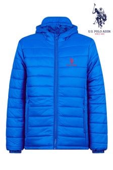 U.S. Polo Assn. Boys Hooded Quilted Jacket (D23307) | 29,190 Ft - 35,030 Ft