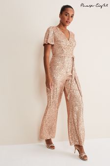 Phase Eight Gold Alessandra Jumpsuit (D23414) | OMR103