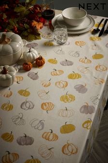 Cream Pumpkin Wipe Clean Table Cloth (D23528) | $42 - $47