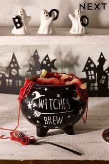 Black Halloween Witches Brew Serve Bowl (D23567) | TRY 565