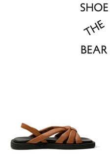 Светло-коричневые сандалии с ремешком через пятку Shoe The Bear Kirsta (D23572) | €72