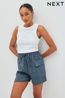 Grey Shine Utility Shorts with Pockets (D23829) | KRW43,300