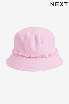 Pink Bead Trim Bucket Hat (3-16yrs) (D23871) | €13 - €17
