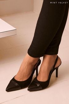 Mint Velvet Black Toe Cap Bea Court Shoes (D23896) | €78