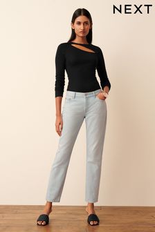 Denim Bleach Wash Slim Jeans (D24026) | $59