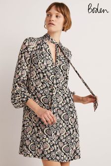 Robe courte Boden à col noué (D24403) | €72