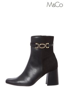 M&Co Black Heeled Strap Buckle Boots (D24450) | 59 €